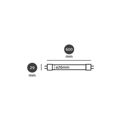 LED-Glühbirne VK Light Double End Power Input T8 G13 10 W 3000 K/4000 K/6000 K