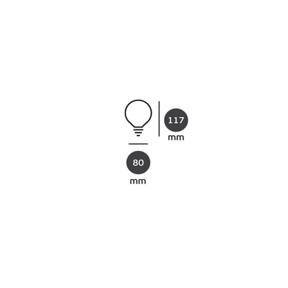 LED-Glühbirne VK Light Spiral Filament Amber-G80 E27 2200 K 4,5 W, dimmbar