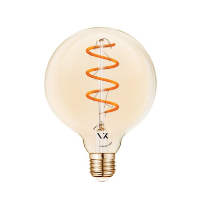 LED-Glühbirne VK Light Spiral Filament Amber-G95 E27 2200 K 4,5 W, dimmbar