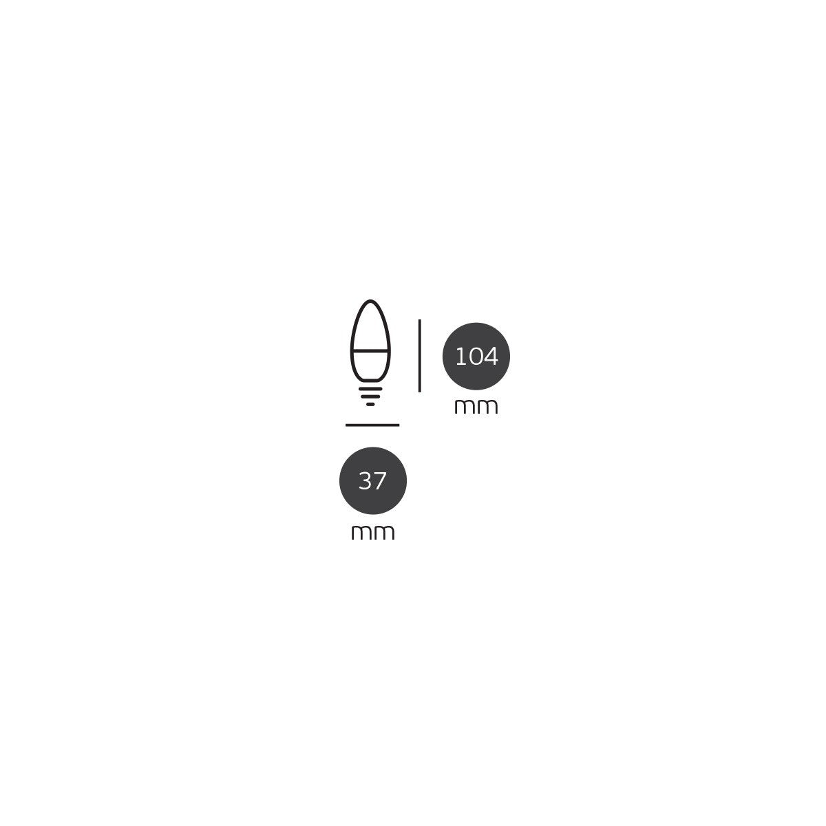 LED-Glühbirne VK Light Candle Plastic E14 9 W