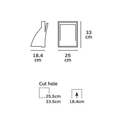 VK Light Don E14 Wand-Einbauleuchte 