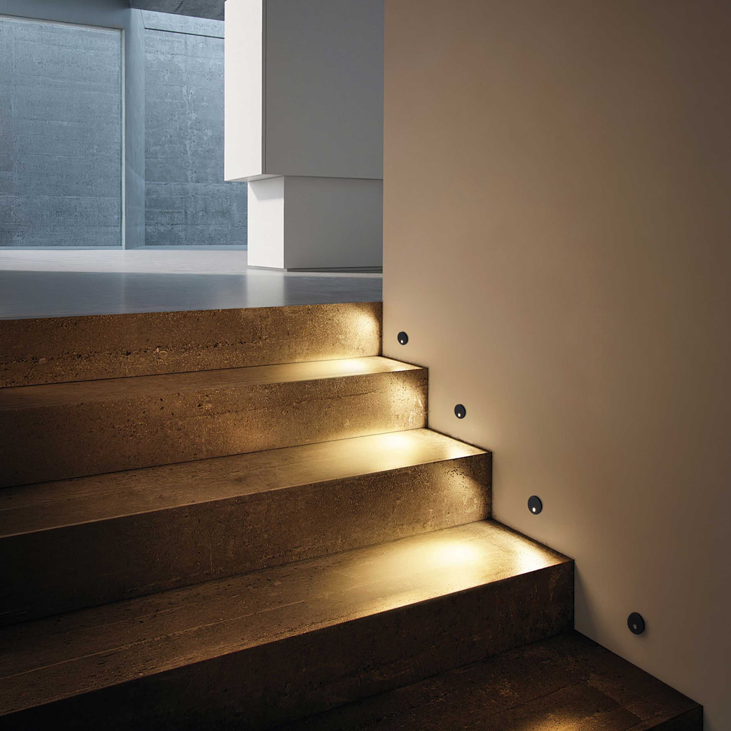 VK Light Fune LED Einbauleuchte für Treppenhäuser  rund