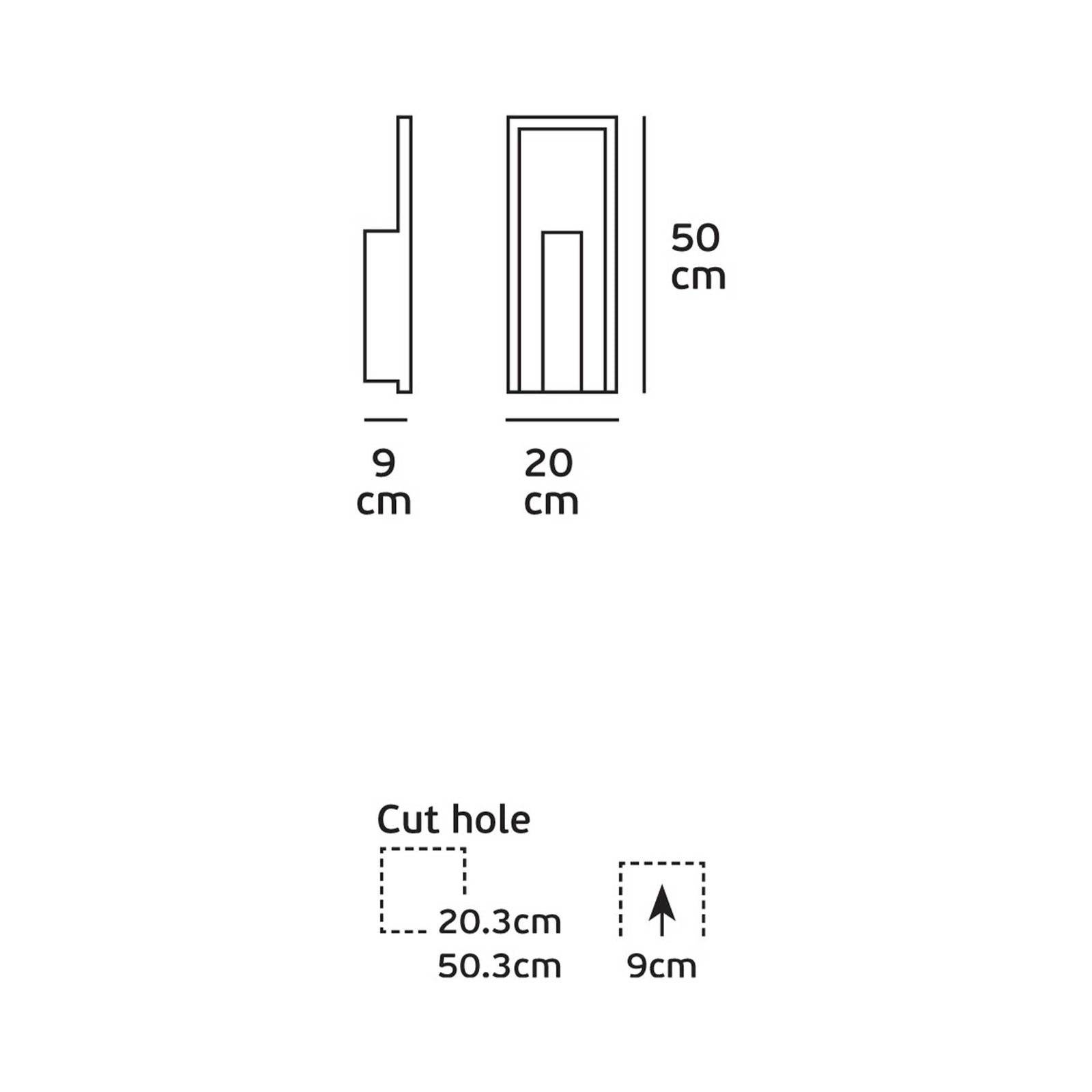 VK Light Gate GU10 Wand-Einbauleuchte 