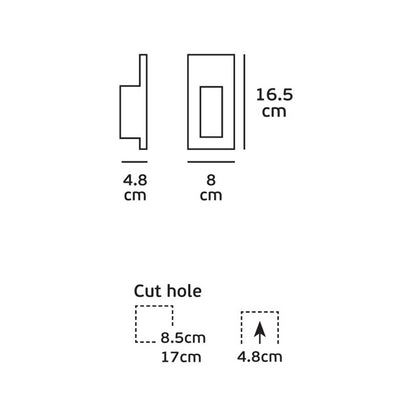 VK Light Gate LED Wand-Einbauleuchte 