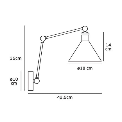 VK Light Gro E27 Wandleuchte 