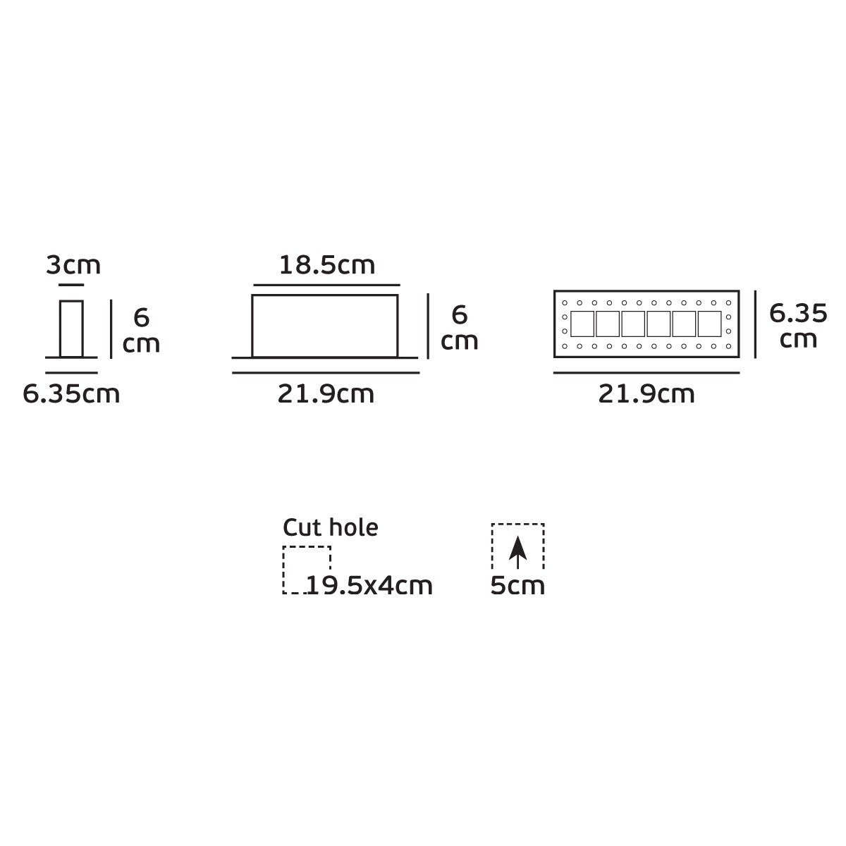 VK Light Bloc Mini Tubus LED verstellbare Einbauleuchte 