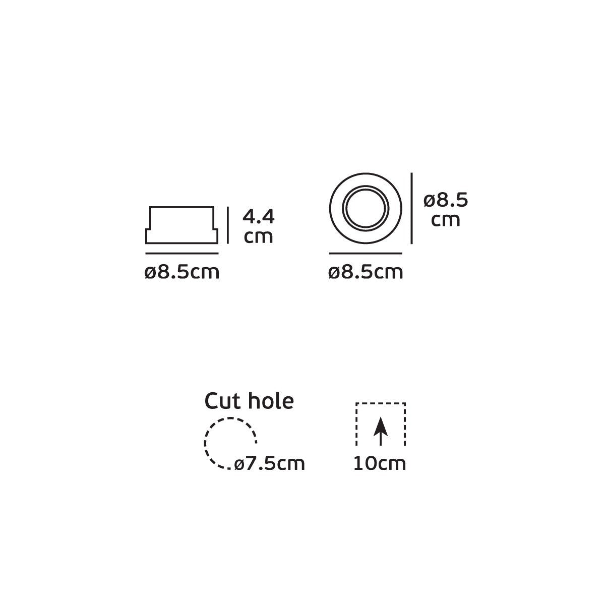 VK Light Irma GU5.3 Einbau-Spot  IP65