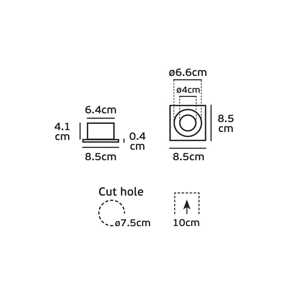 VK Light Irma GU5.3 Einbau-Spot  IP65