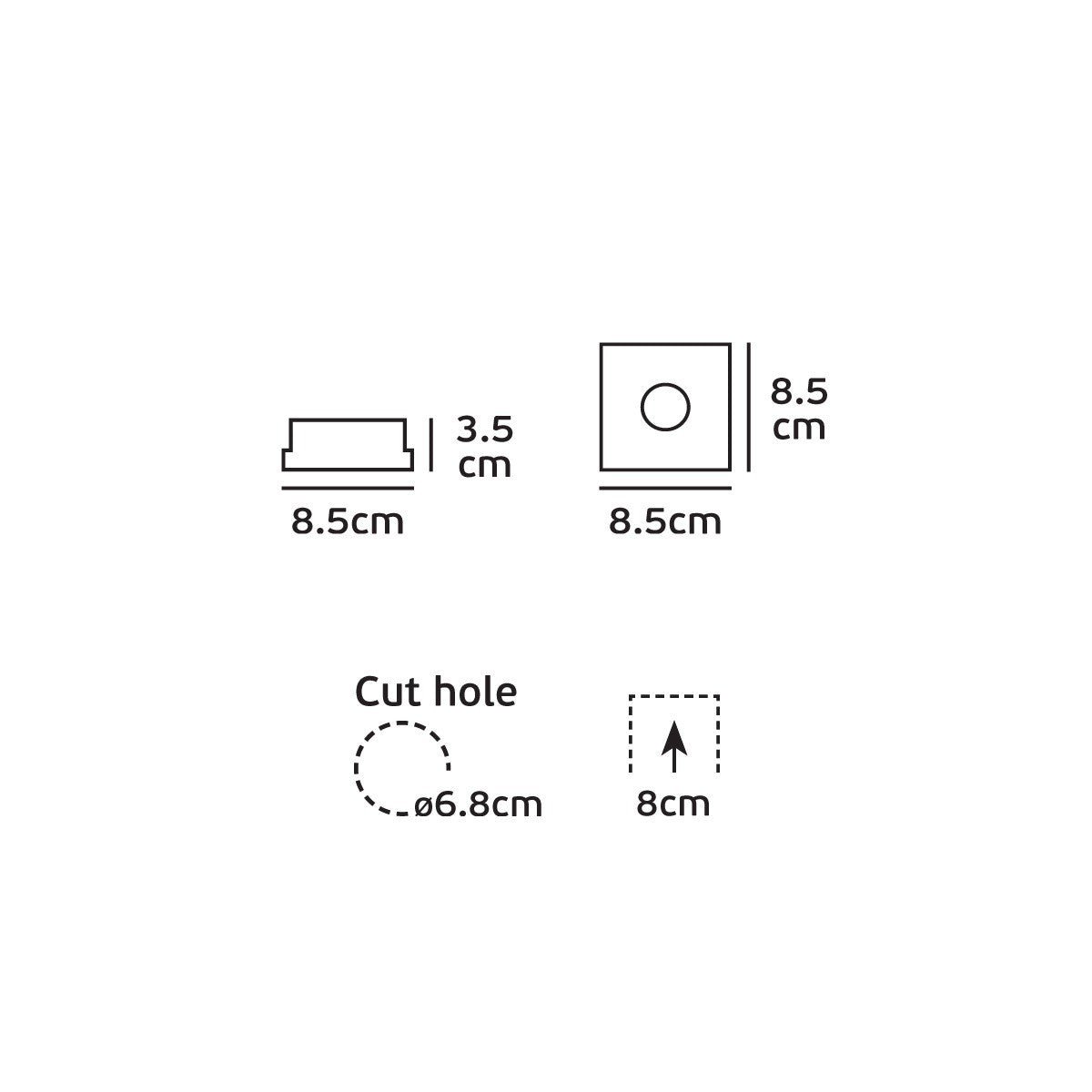 VK Light Olpo GU5.3 Einbau-Spot  IP65