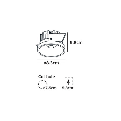 VK Light Poc LED Einbauleuchte  IP44
