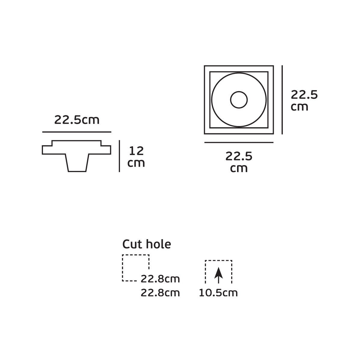VK Light Downlight Trimless – Gips-Einbauleuchte  mit hervorstehendem Rohr