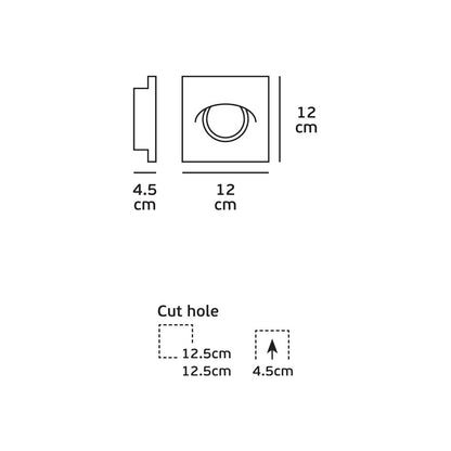 VK Light Downlight, Gips-Einbauleuchte GU10  rund