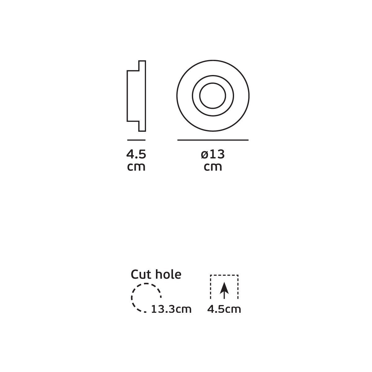 VK Light Downlight, Gips-Einbauleuchte GU10  rund