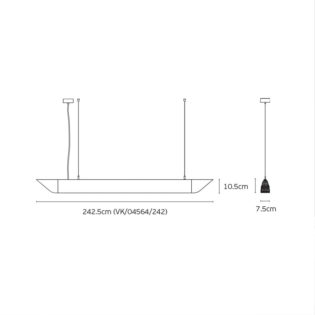 VK Light Mute Slim LED hängende Akustik-