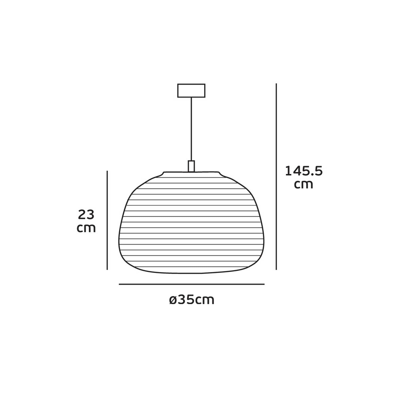 VK Light Noem E27 Hängeleuchte aus Papier  oval