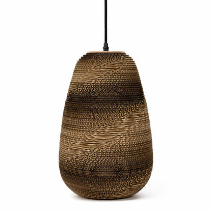VK Light Noem E27 Hängeleuchte aus Papier  oval