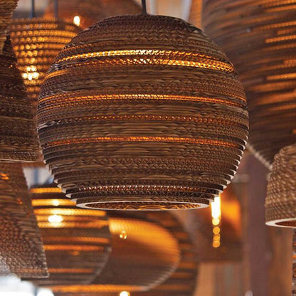 VK Light Noem E27 Hängeleuchte aus Papier  oval