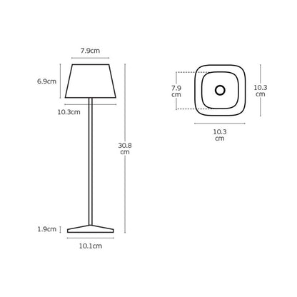 VK Light Opos LED tragbare Tischleuchte <i data-tl='ACE62D1B'>IP65 eckig