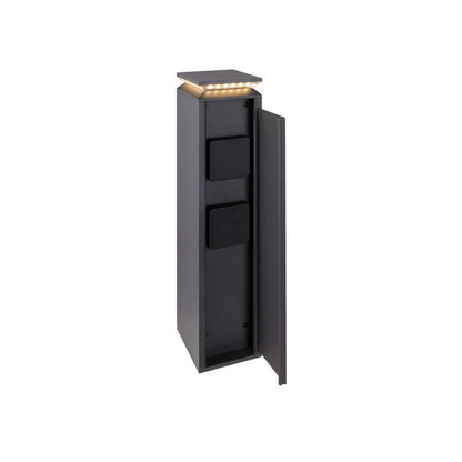 VK Light Run LED-Säulenleuchte mit Schuko-Steckdosen, Schutzart IP54