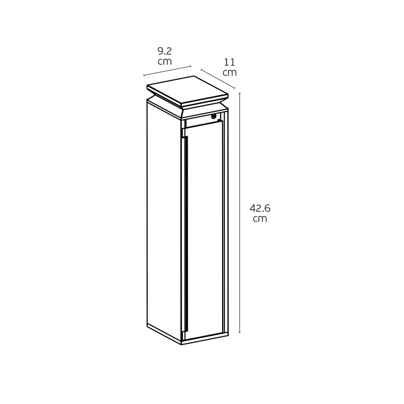 VK Light Run LED-Säulenleuchte mit Schuko-Steckdosen, Schutzart IP54