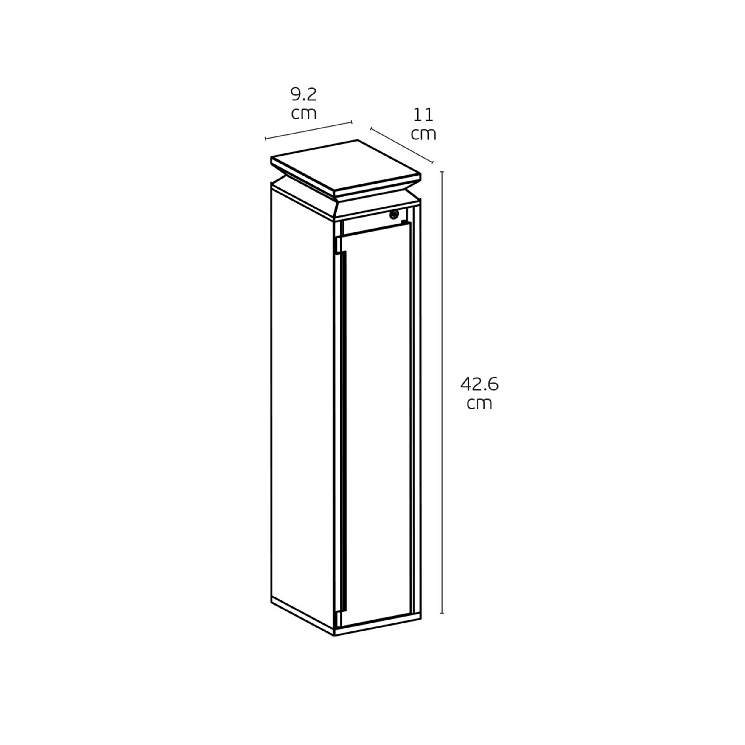 VK Light Run LED-Säulenleuchte mit Schuko-Steckdosen, Schutzart IP54