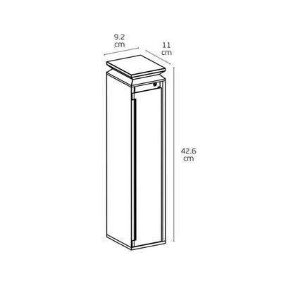VK Light Run LED-Säulenleuchte mit Schuko-Steckdosen, Schutzart IP54