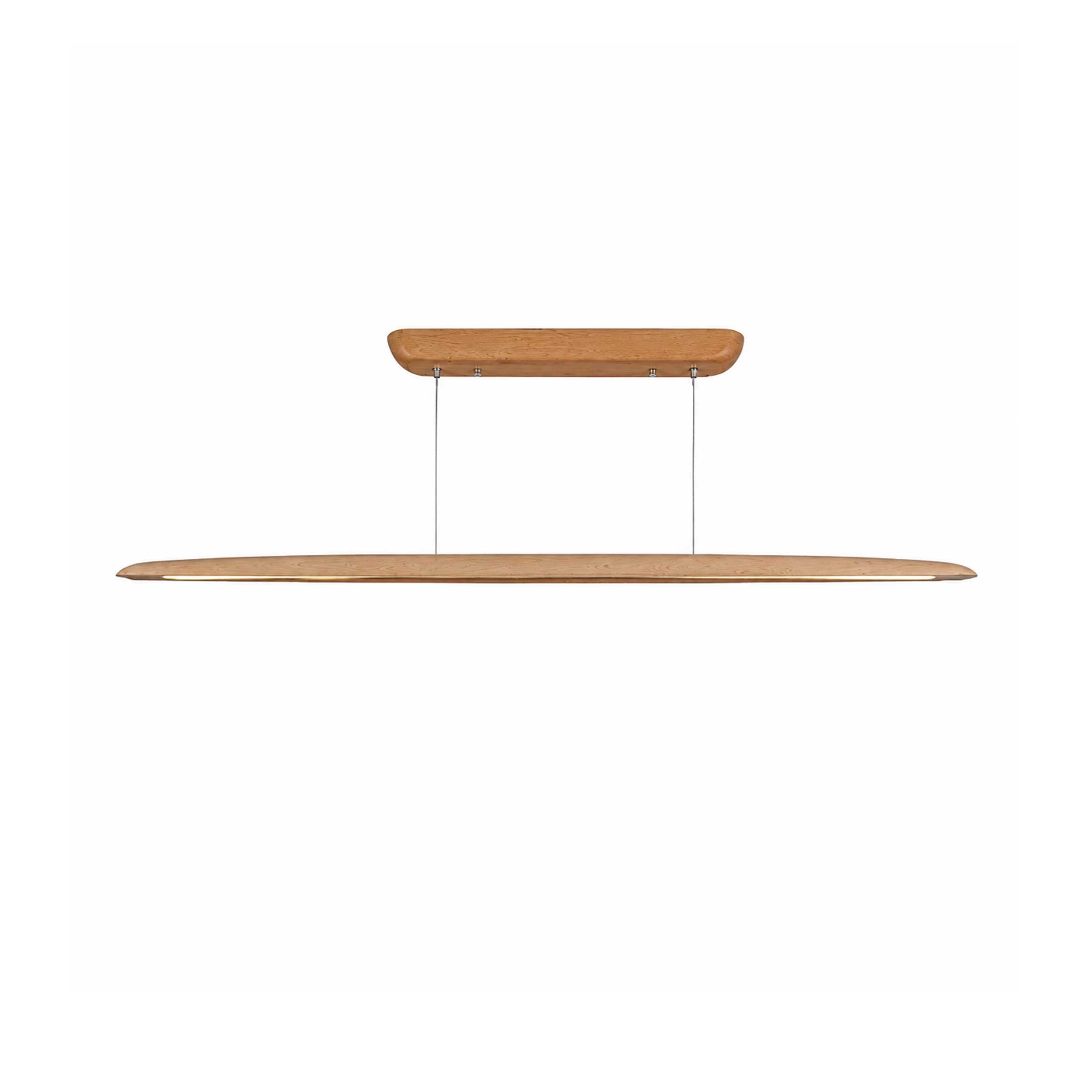 VK Light Woody LED hängende lineare Holzleuchte  mit abgerundeten Kanten