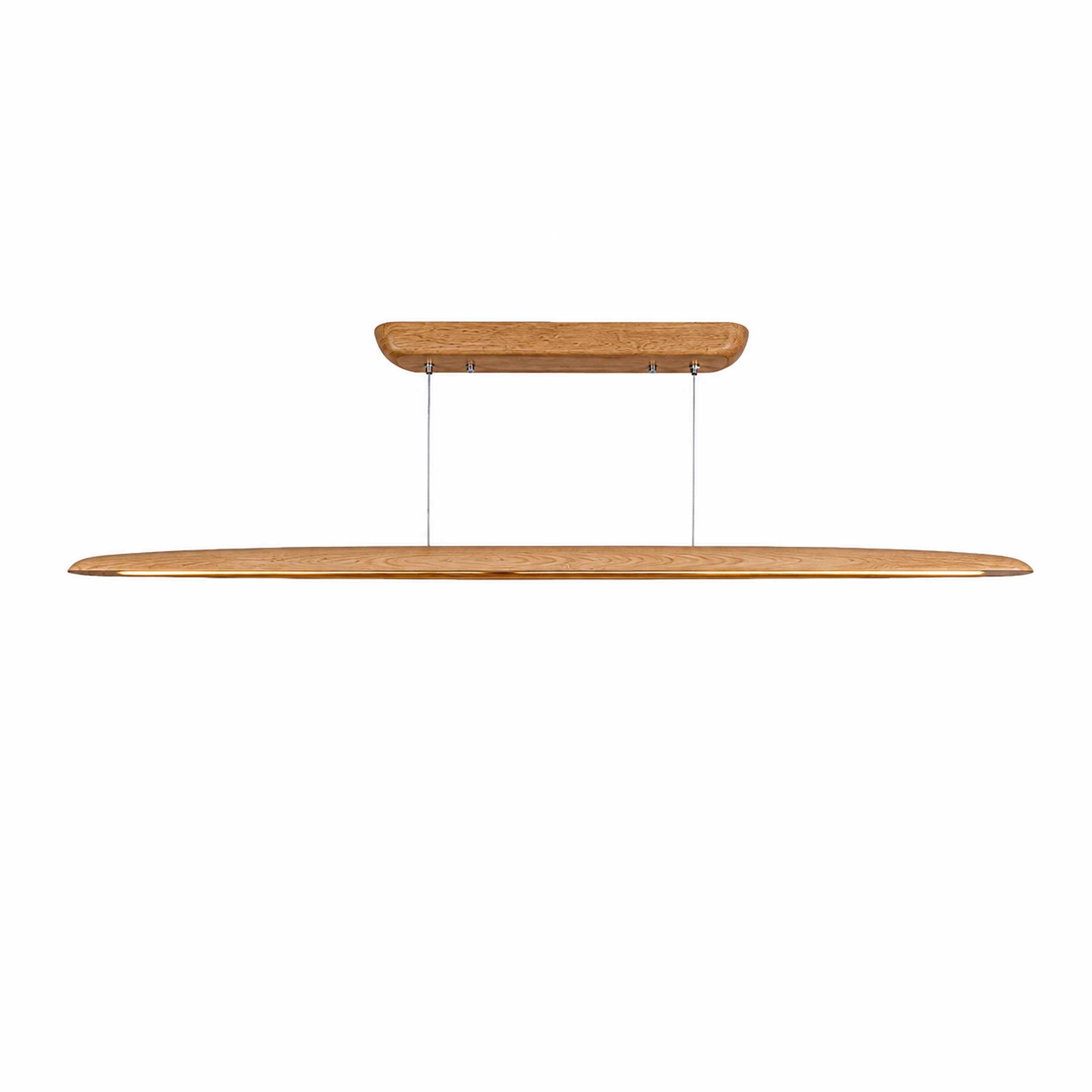 VK Light Woody LED hängende lineare Holzleuchte  mit abgerundeten Kanten