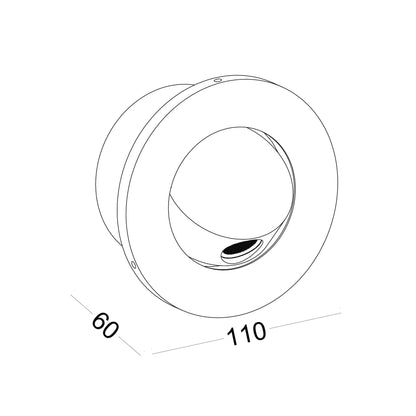 Bedside reading light 2 LED nástěnné zápustné svítidlo