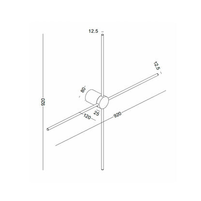 Goldbar Cross LED nástěnné svítidlo