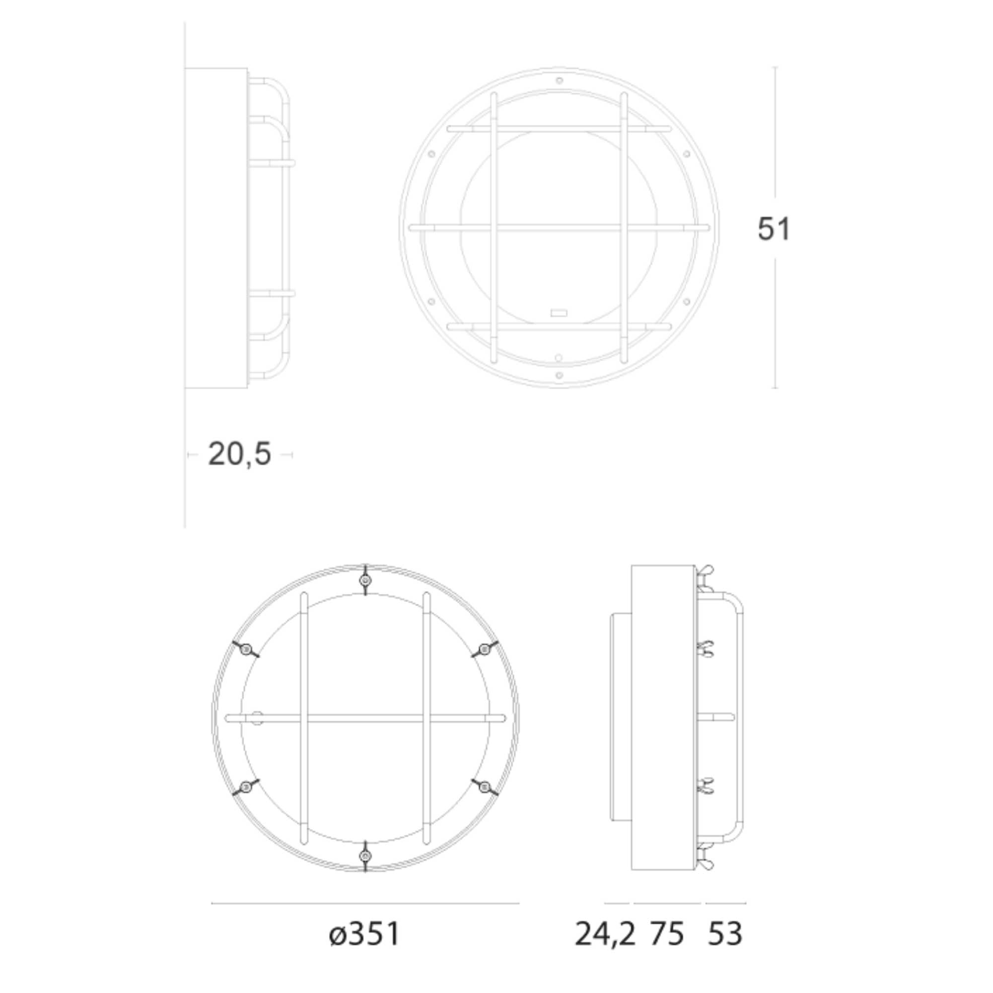 Zava Cantiere LED přisazené svítidlo