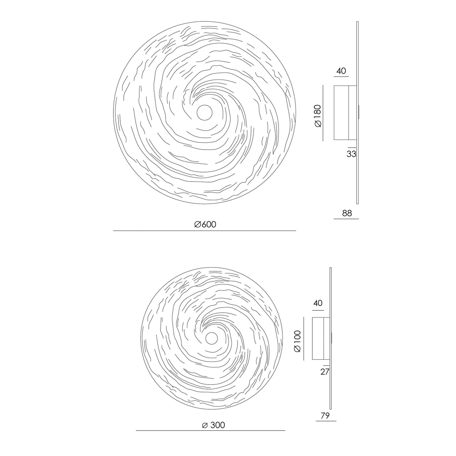 Aromas Lida Round LED Aufbauleuchte