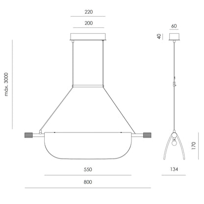 Aromas Lida Single LED Hängeleuchte 