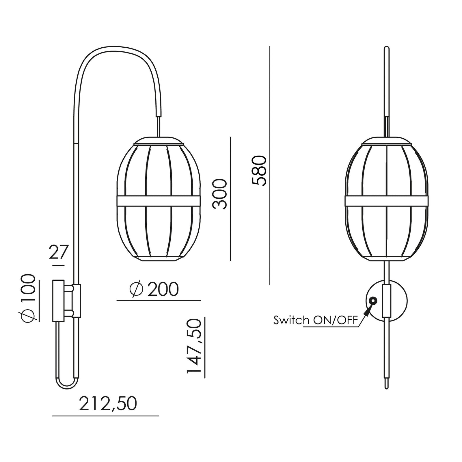 Aromas Pull G9 Wandleuchte 