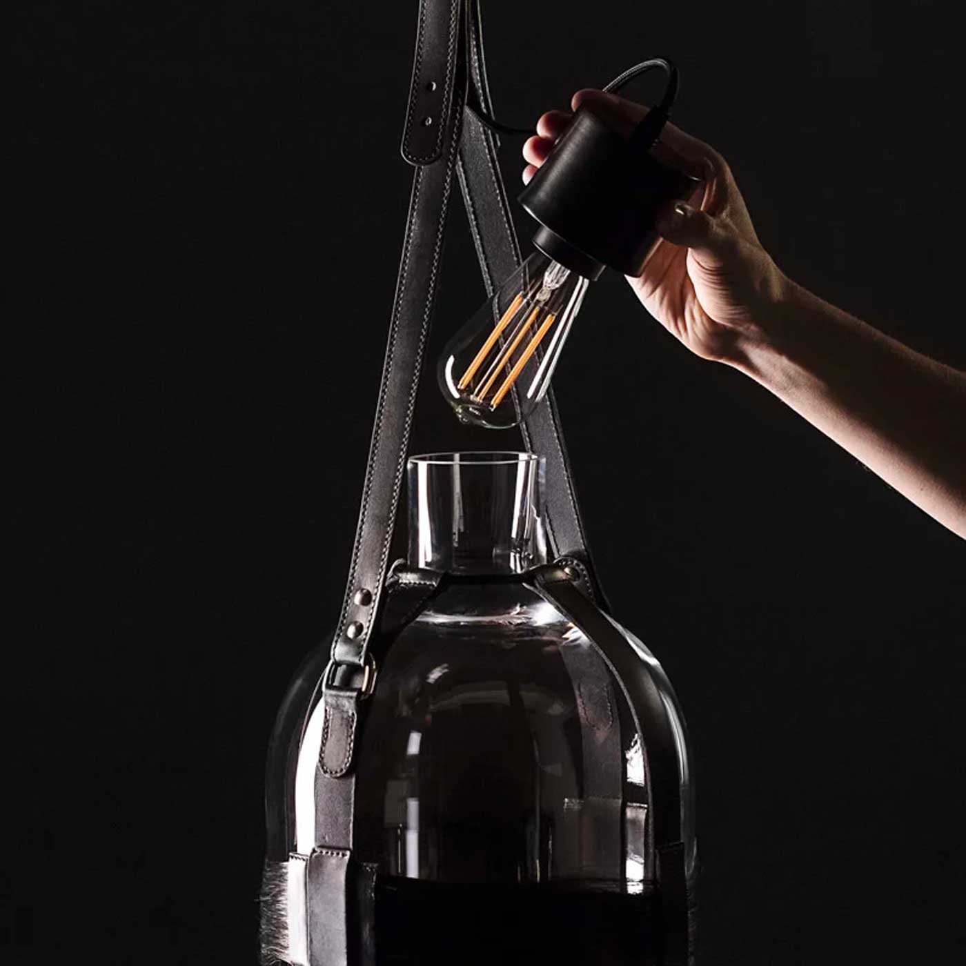 Bomma Tied-up romance E27 skleněné závěsné svítidlo