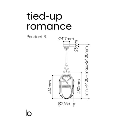 Bomma Tied-up romance E27 skleněné závěsné svítidlo