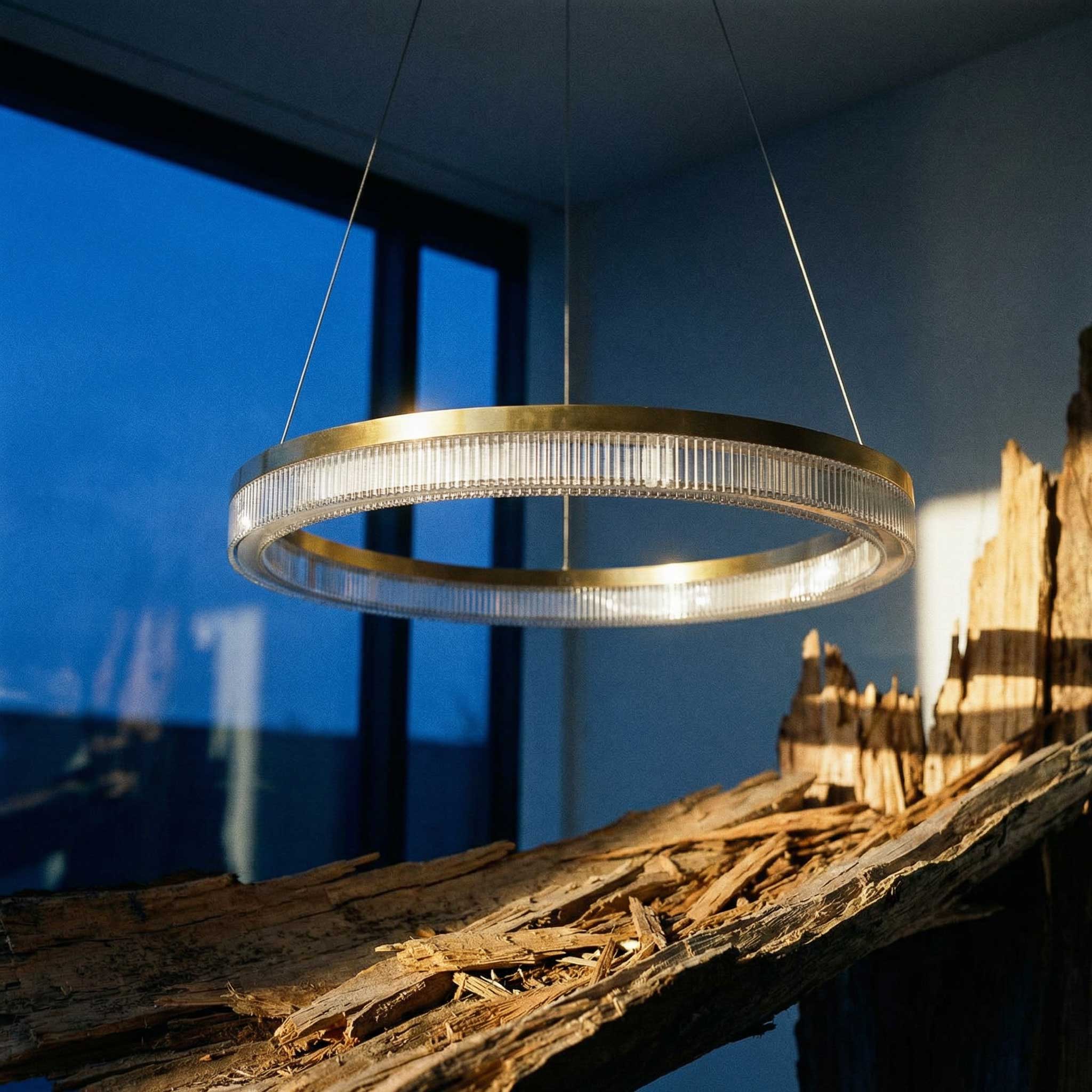 Ideal lux Crown LED-Pendelleuchte rund