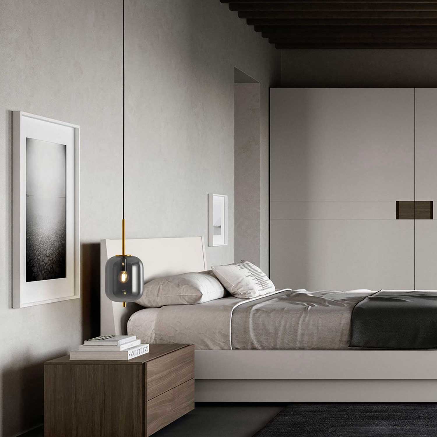 Nova Luce Lato E14 skleněné závěsné svítidlo