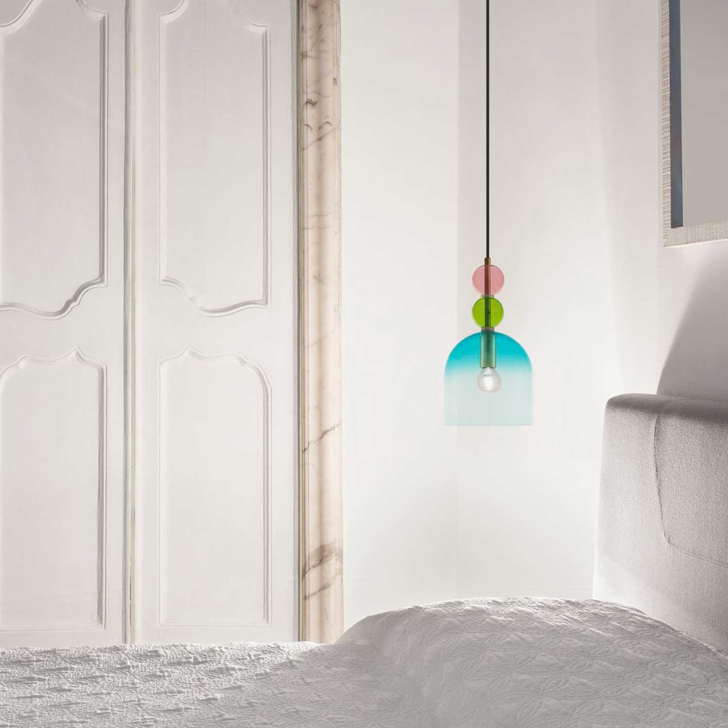 Nova Luce Murano E14 skleněné závěsné svítidlo