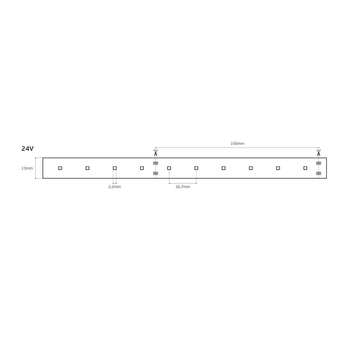 <i data-tl='46DED723'>LED-Lichtband 24 V, CRI 90, IP66, 2700 K (5 m)