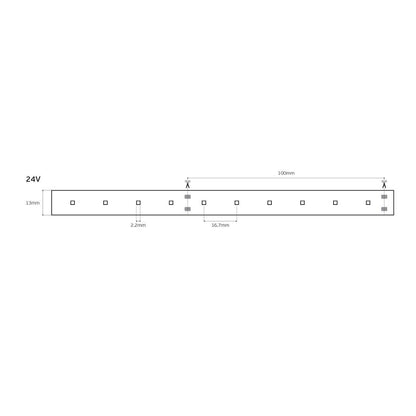 <i data-tl='46DED723'>LED-Lichtband 24 V, CRI 90, IP66, 2700 K (5 m)