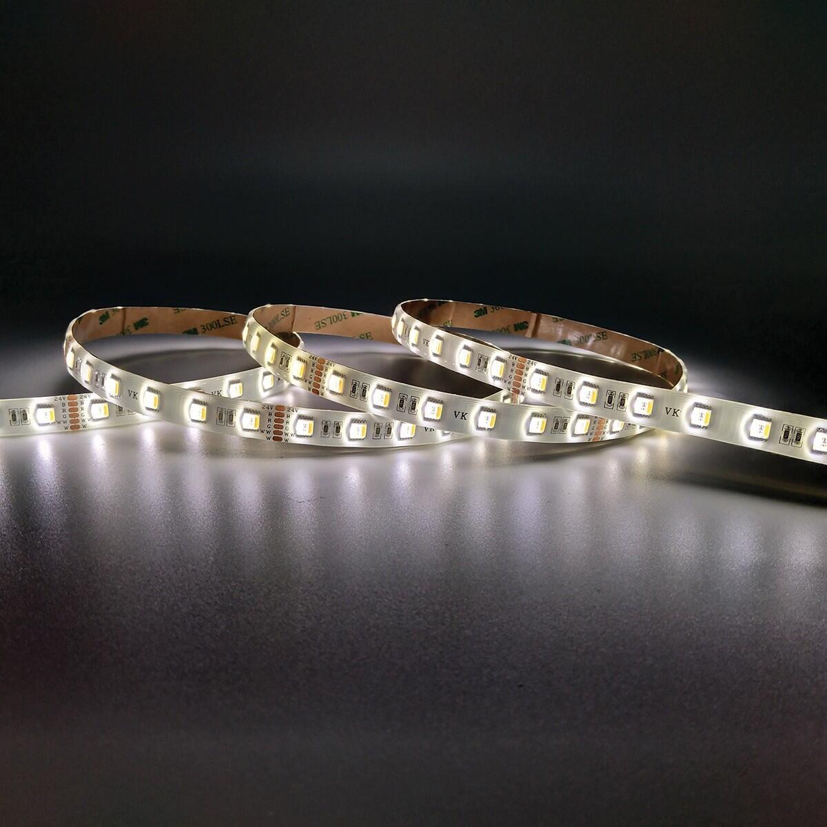 LED RGB+CCT 24 V 18 W/m CRI90 IP20 2400 K–6000 K (5 m)