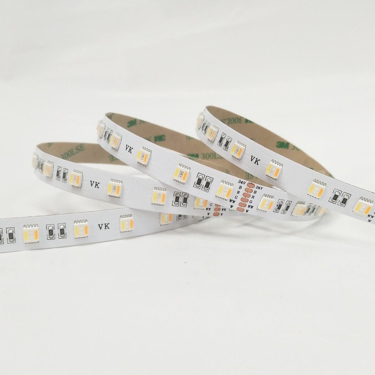 LED RGB+CCT 24 V 18 W/m CRI90 IP20 2400 K–6000 K (5 m)