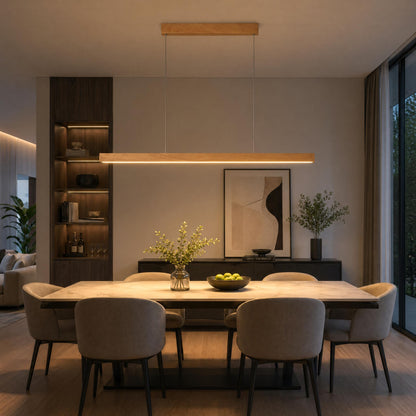 VK Light Orra LED hängende lineare Holzleuchte 