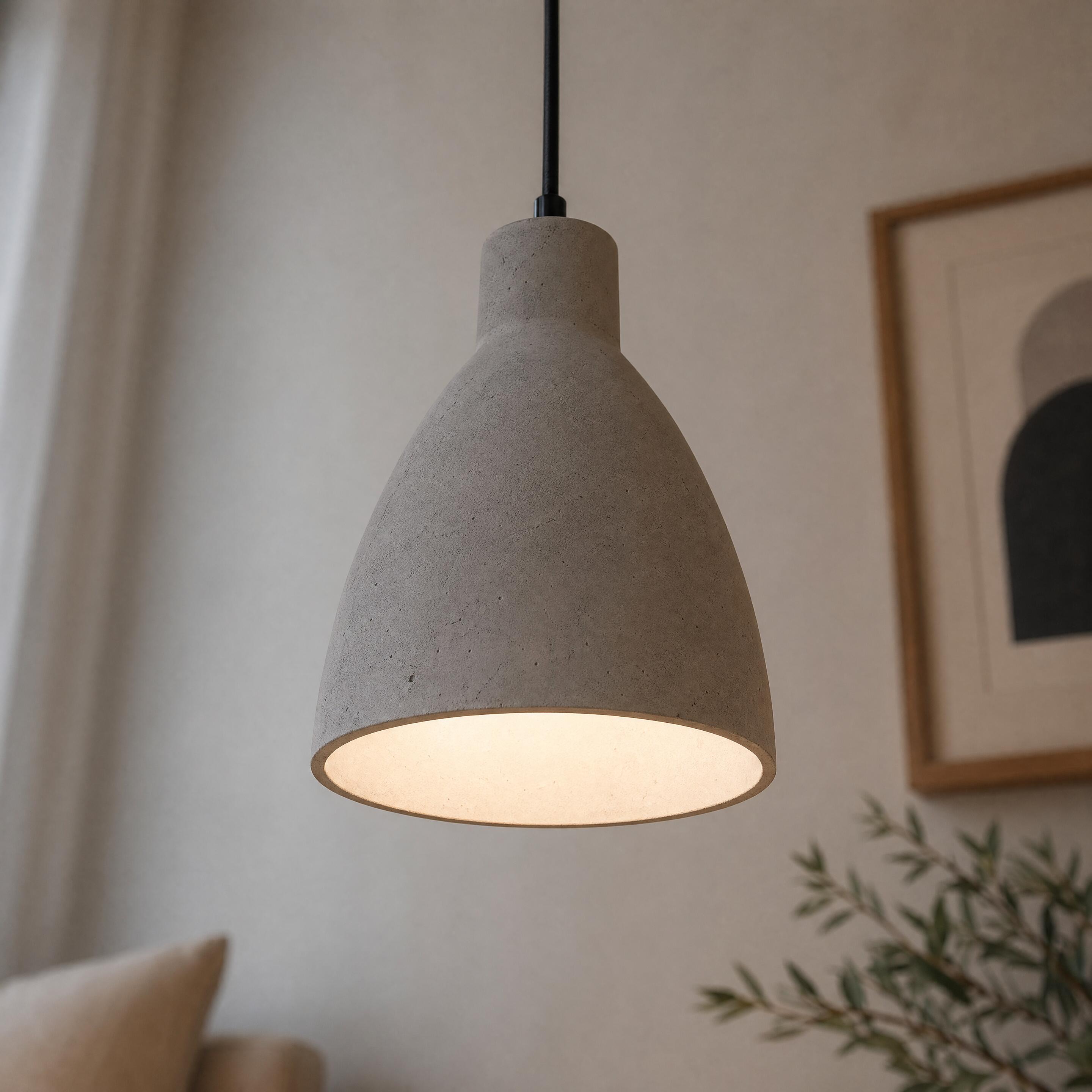VK Light Remy E27 Hängeleuchte aus Beton 