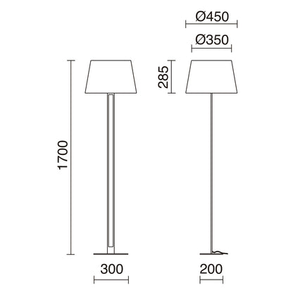 Exo Classical F E27 stojací svítidlo stříbrné