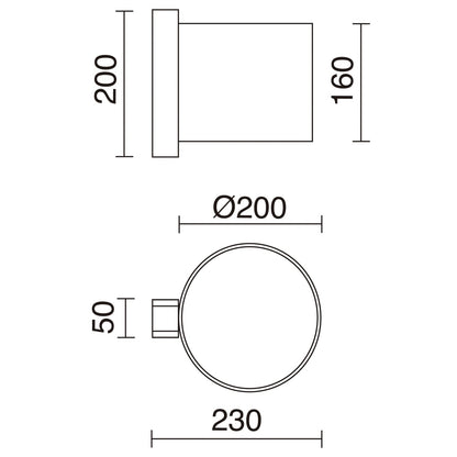 Exo Compact W E27 nástěnné svítidlo hnědé