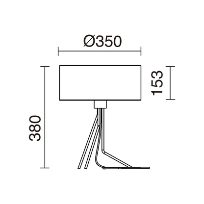 Exo Diagonal E27 stolní svítidlo bílé