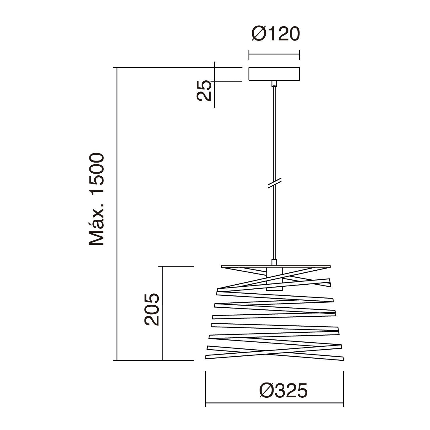 Exo Colgante Glam E27 závěsné svítidlo