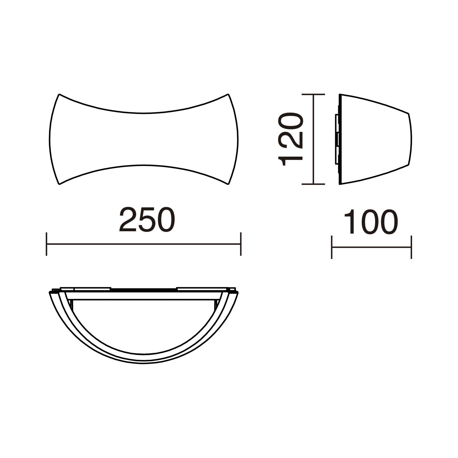 Cristher Hera LED přisazené svítidlo hnědé